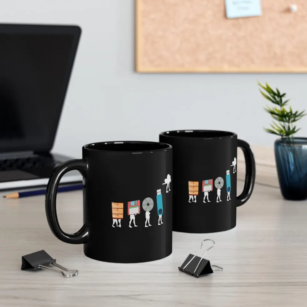 Fun Evolution Black Mug - Image 3