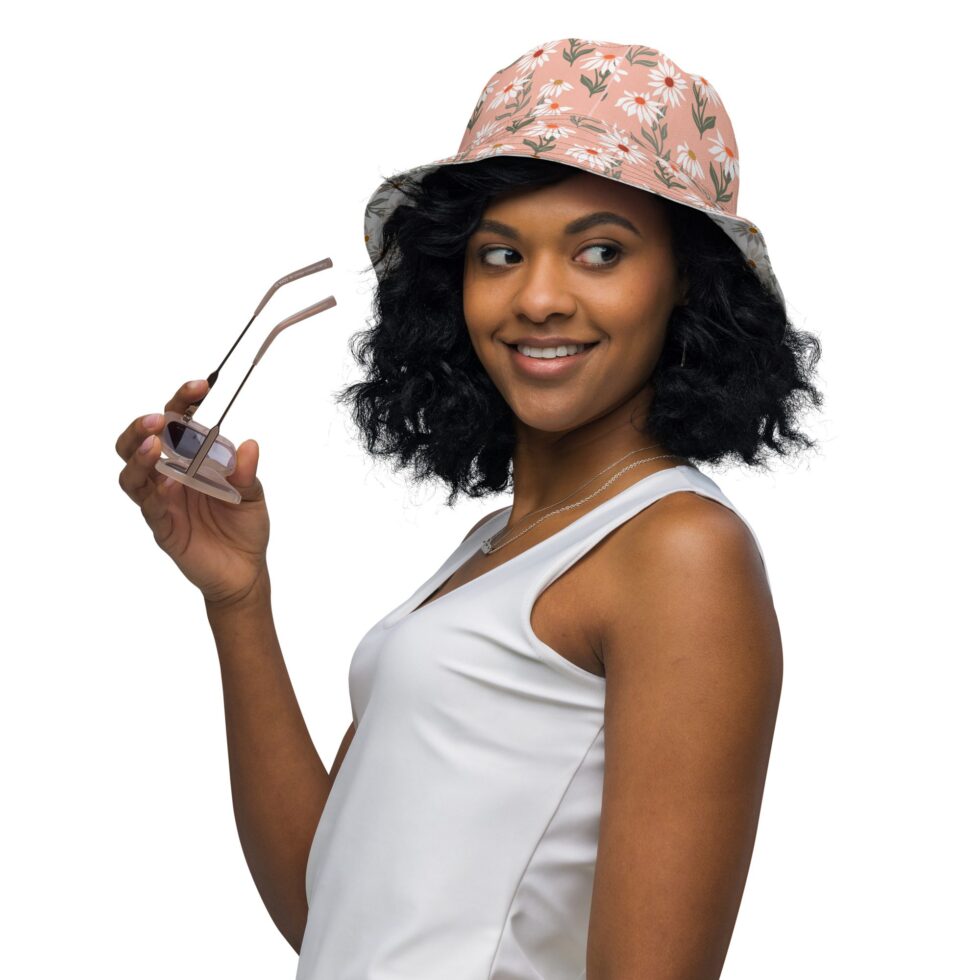 Reversible Bucket Hat Floral 2 - Image 3