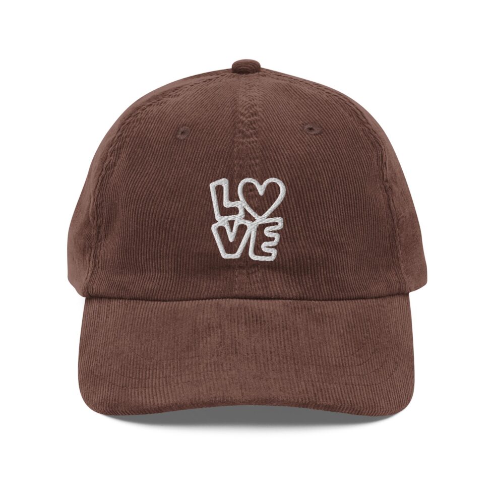 Vintage Corduroy Cap Love - Image 5