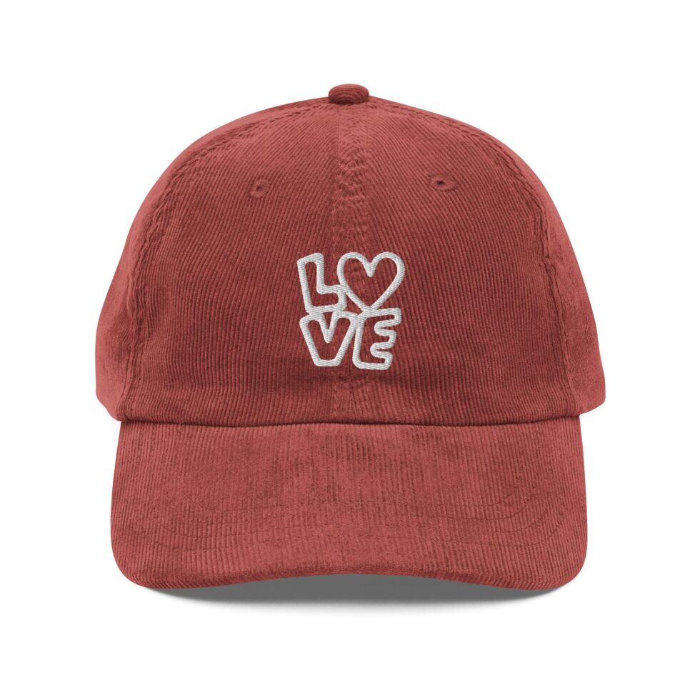 Vintage Corduroy Cap Love - Image 7