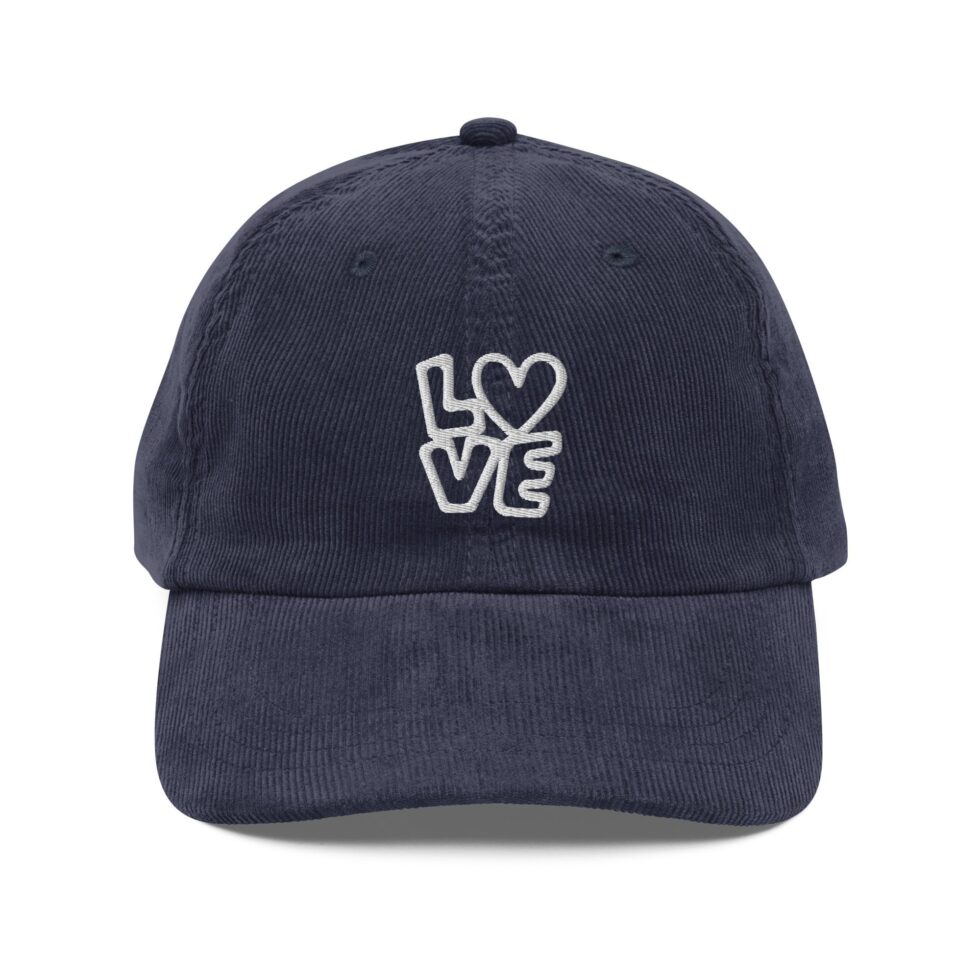 Vintage Corduroy Cap Love - Image 4
