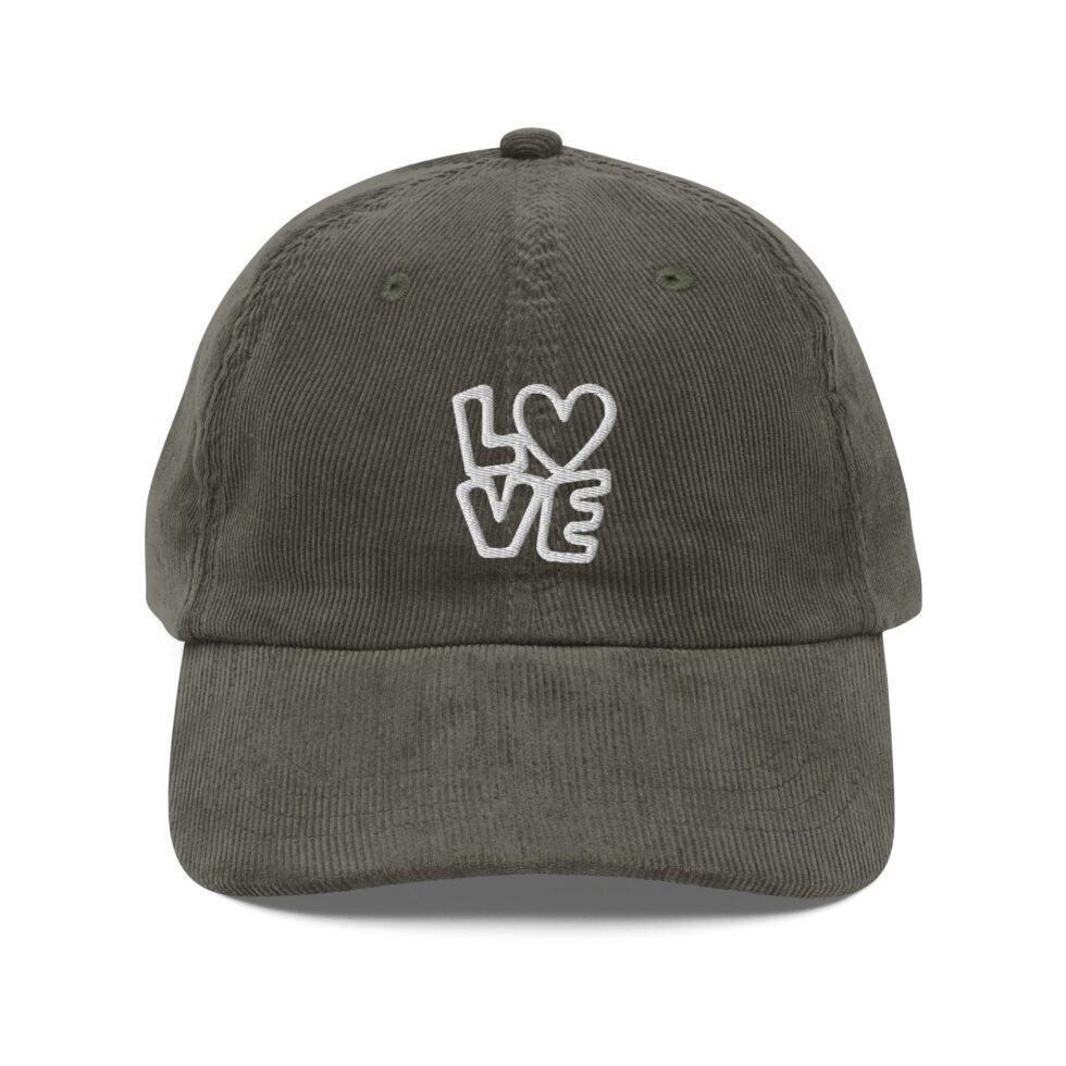 Vintage Corduroy Cap Love - Image 6