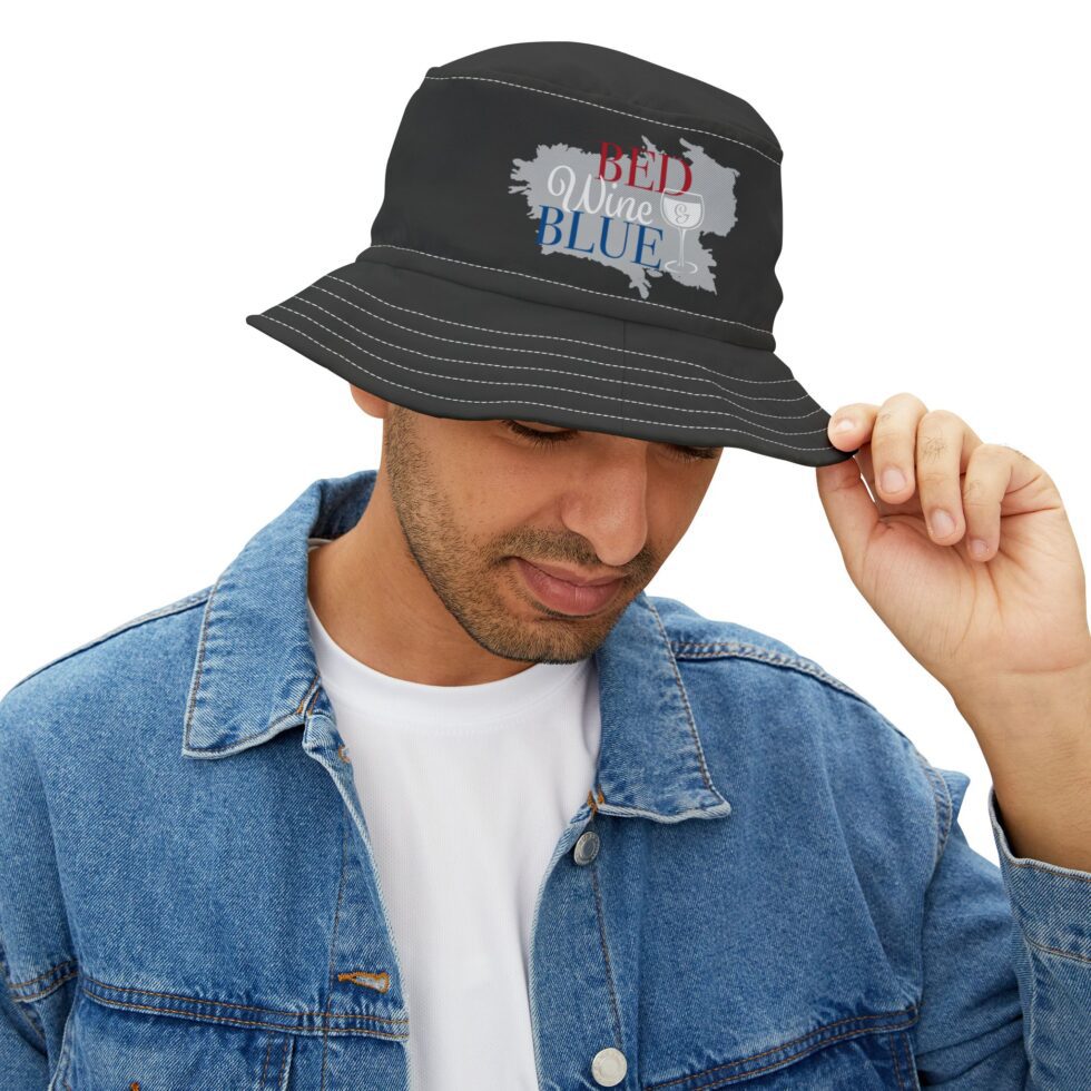 Bed Wine & Blue Bucket Hat - Image 6
