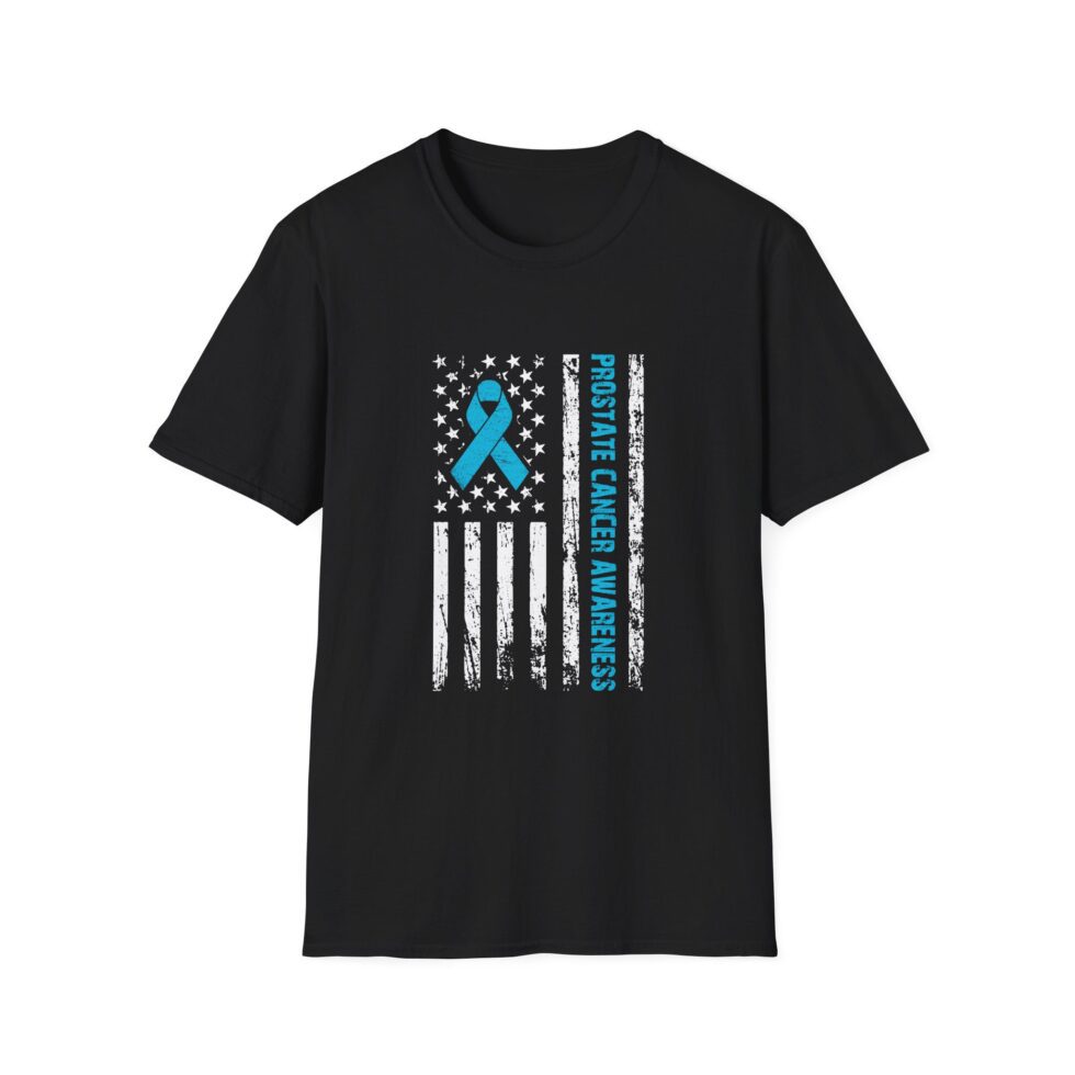 American Flag with Blue Ribbon