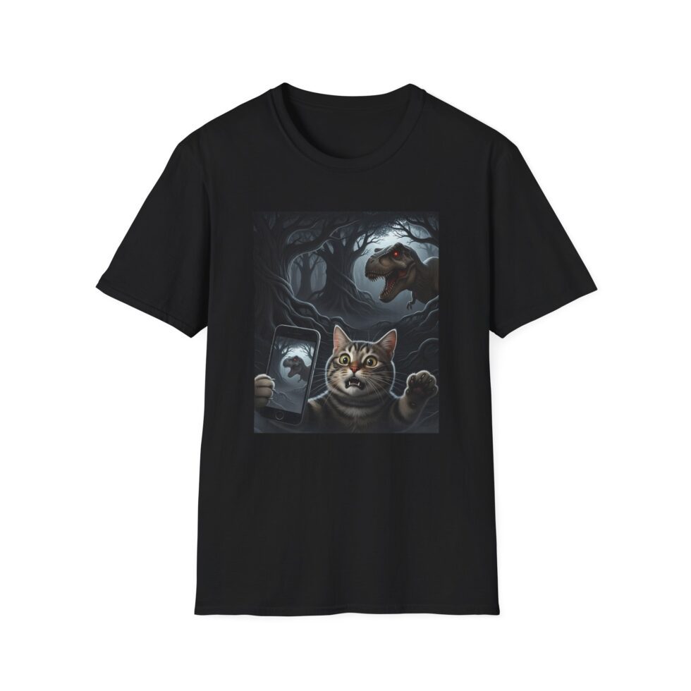 Funny Cat Selfie With T-Rex Shirt