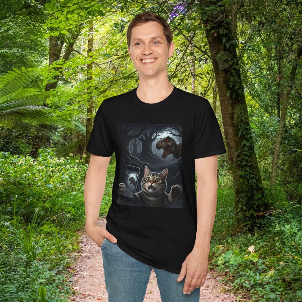 Funny Cat Selfie With T-Rex Shirt - Image 2