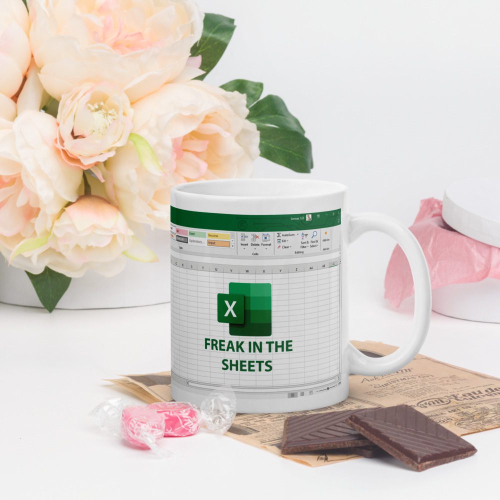 Funny office mug Freak in the sheets