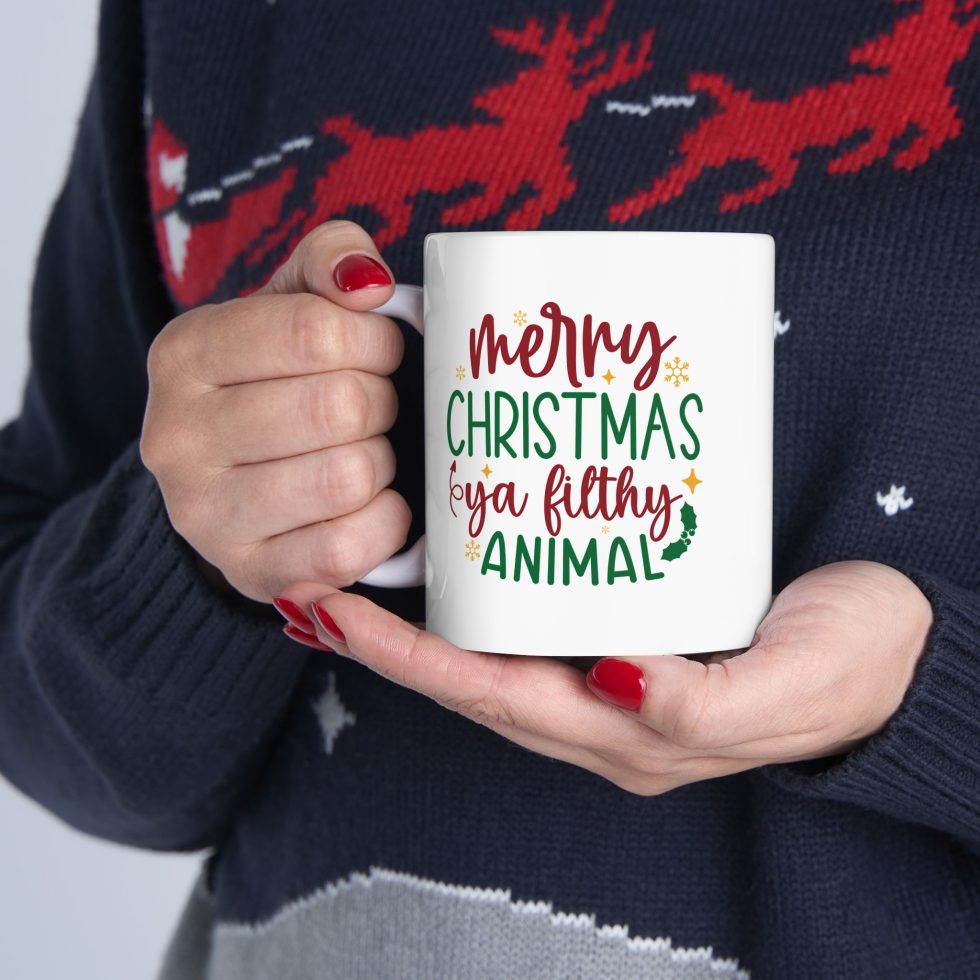 Merry Christmas Ya Filthy Animal Mug - Image 3