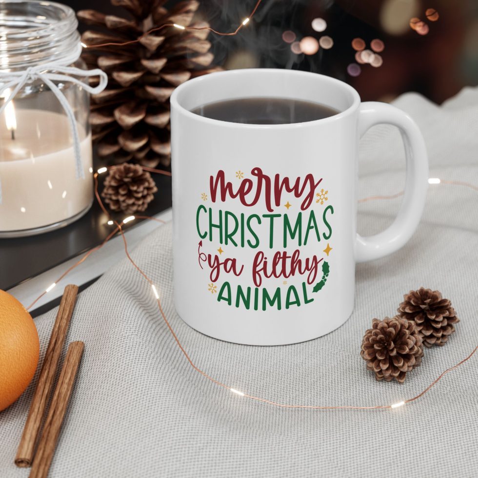 Merry Christmas Ya Filthy Animal Mug - Image 2