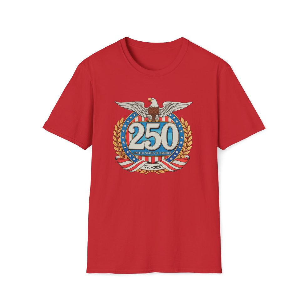4th of July 250th Anniversary Eagle T-Shirt - Image 4