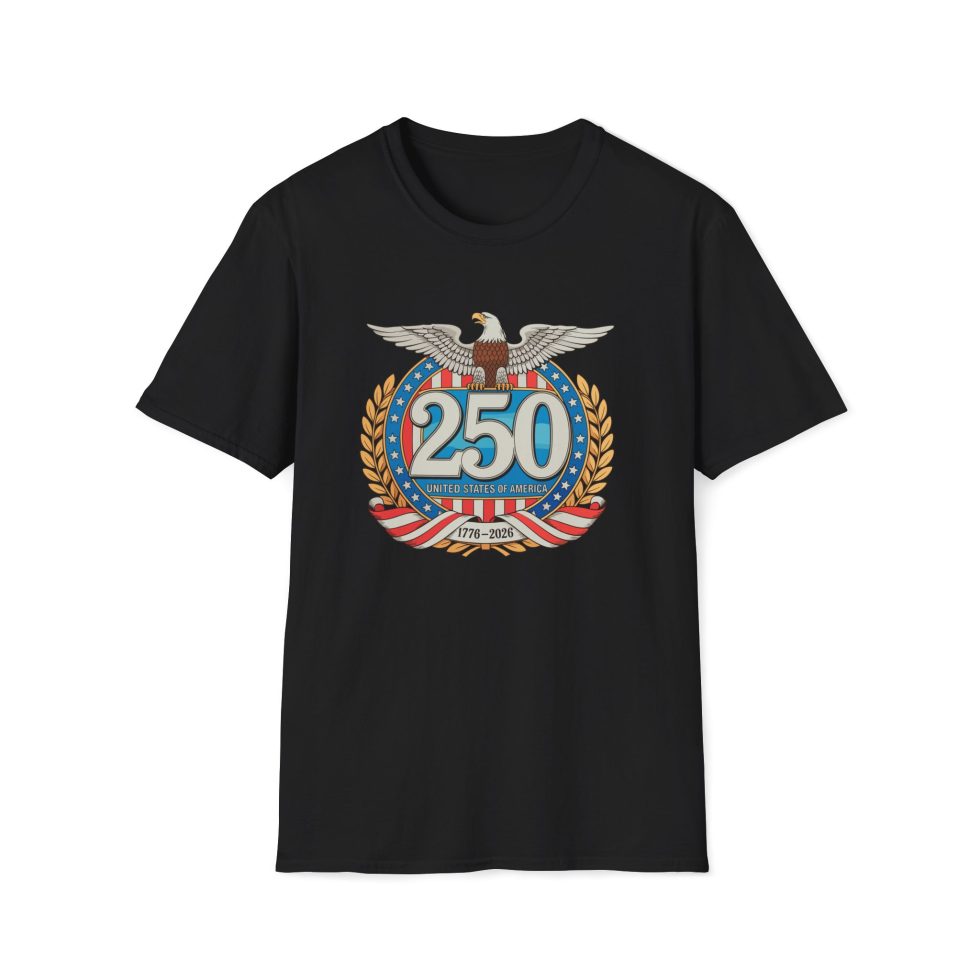 4th of July 250th Anniversary Eagle T-Shirt - Image 2
